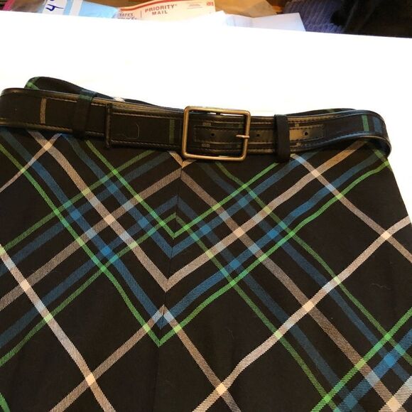 Nine and Company Skirt Petite 8P Black with geometric design - Picture 5 of 9